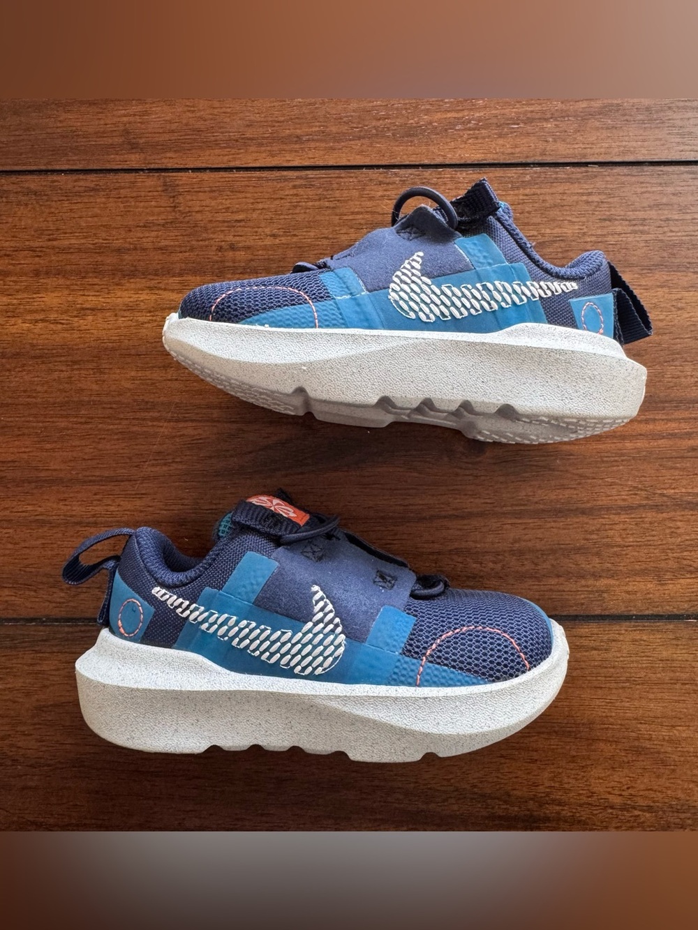 Nike‎ Crater Impact Toddler Shoes Midnight Navy/White-Orange Size 6C